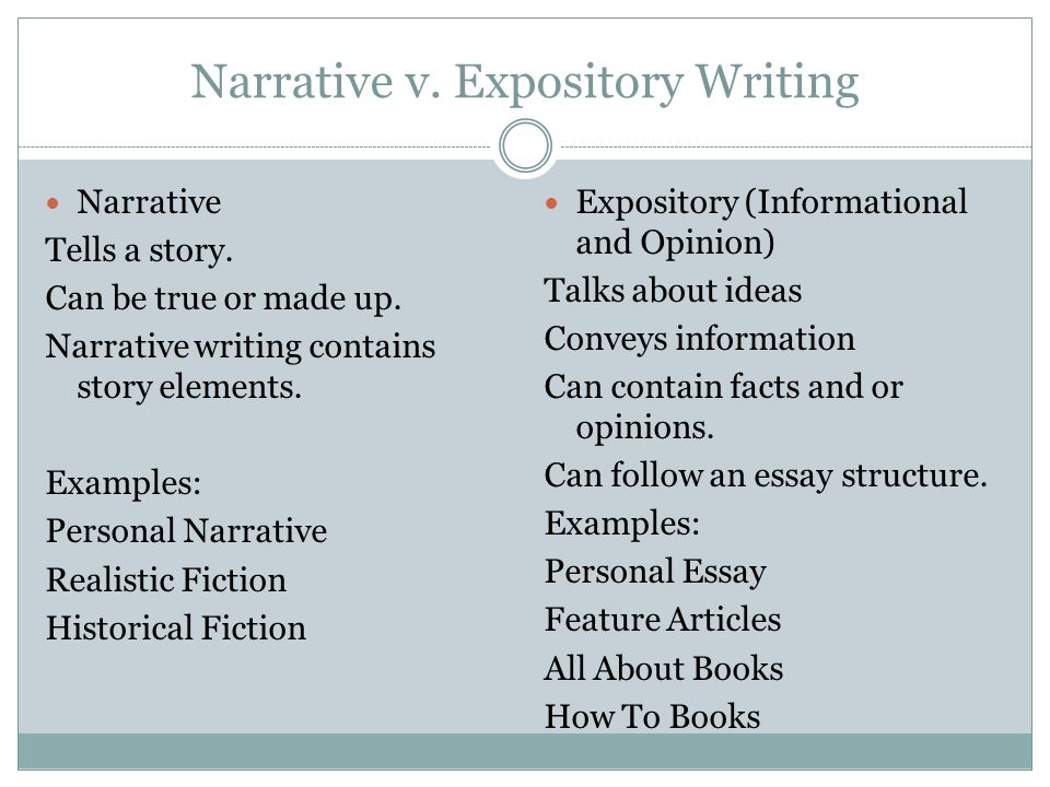 Expository writing descriptive essay
